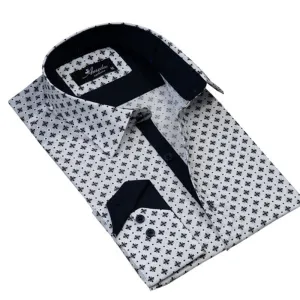 Greyish Mens Slim Fit Designer Dress Shirt - tailored Cotton Shirts