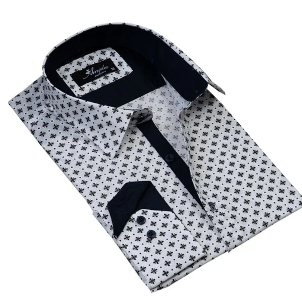 Greyish Mens Slim Fit Designer Dress Shirt - tailored Cotton Shirts