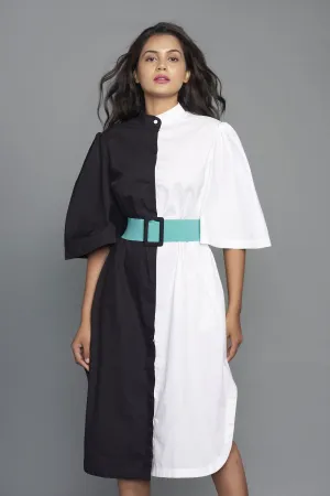 Half and Half Boxy Dress