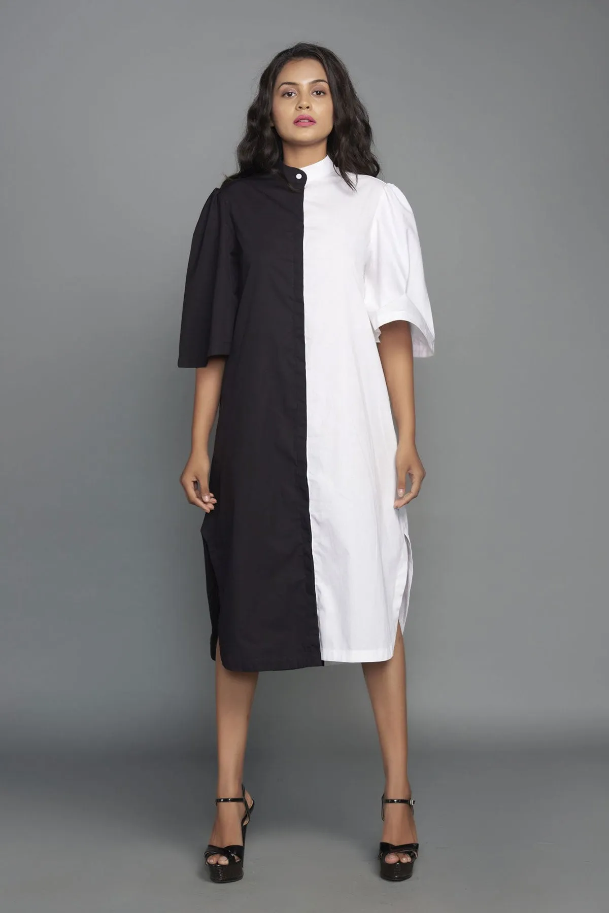 Half and Half Boxy Dress