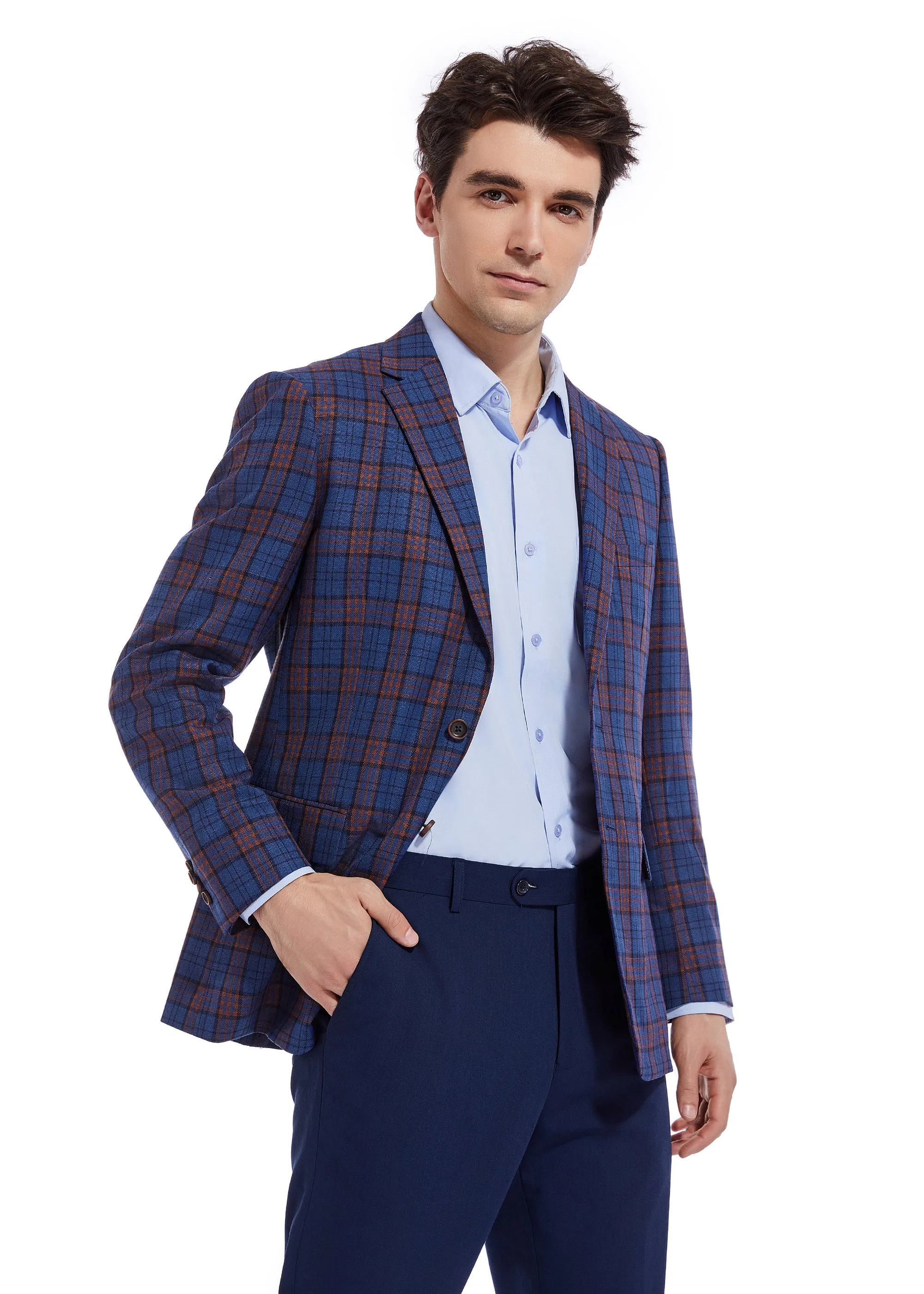 Hechter Paris Bue Plaid Sportcoat