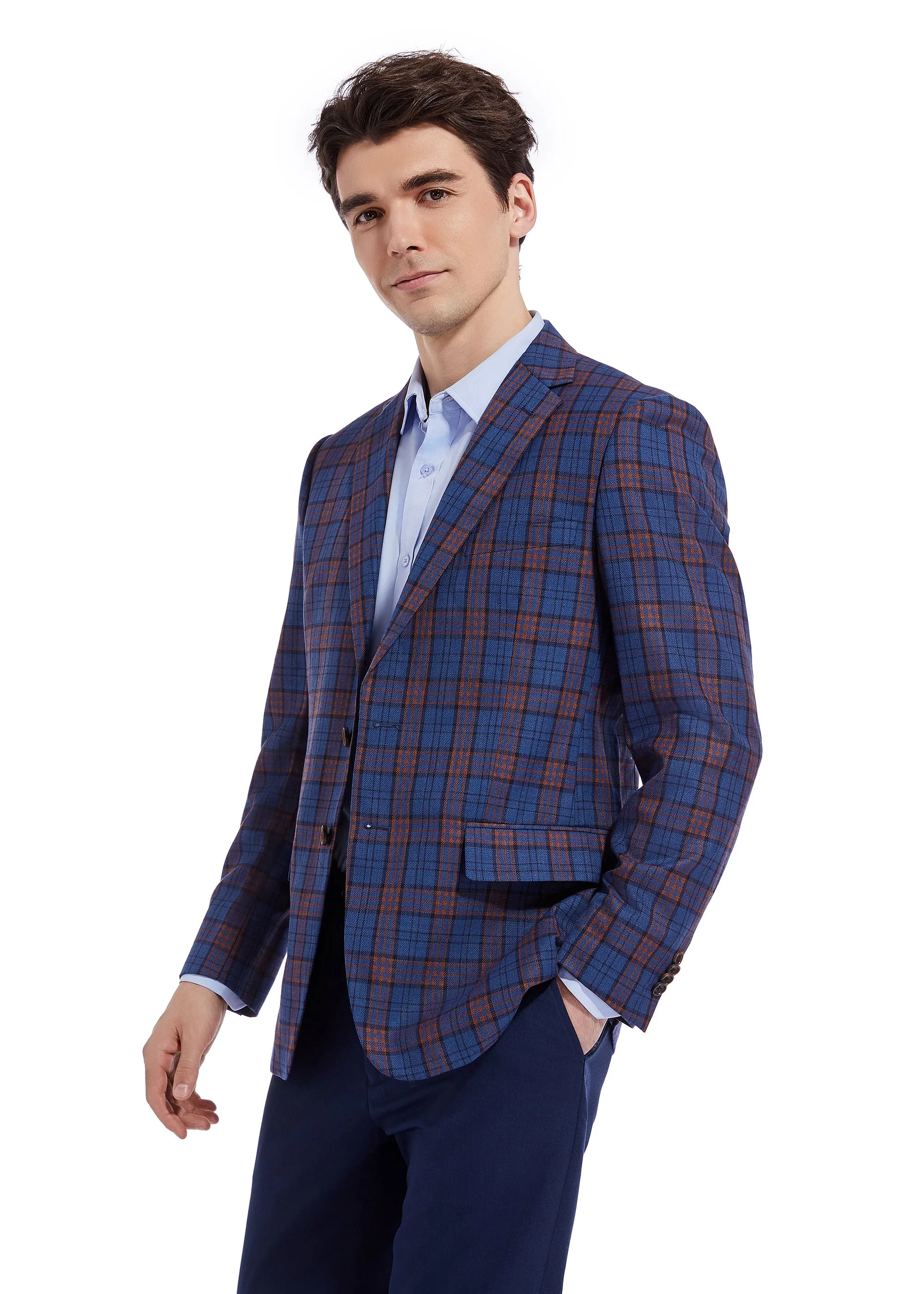 Hechter Paris Bue Plaid Sportcoat