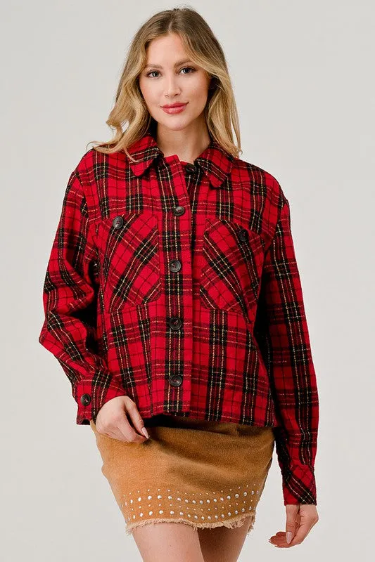 Holiday Plaid Shacket