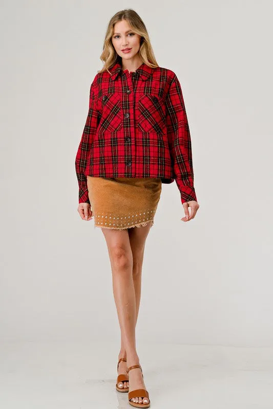 Holiday Plaid Shacket