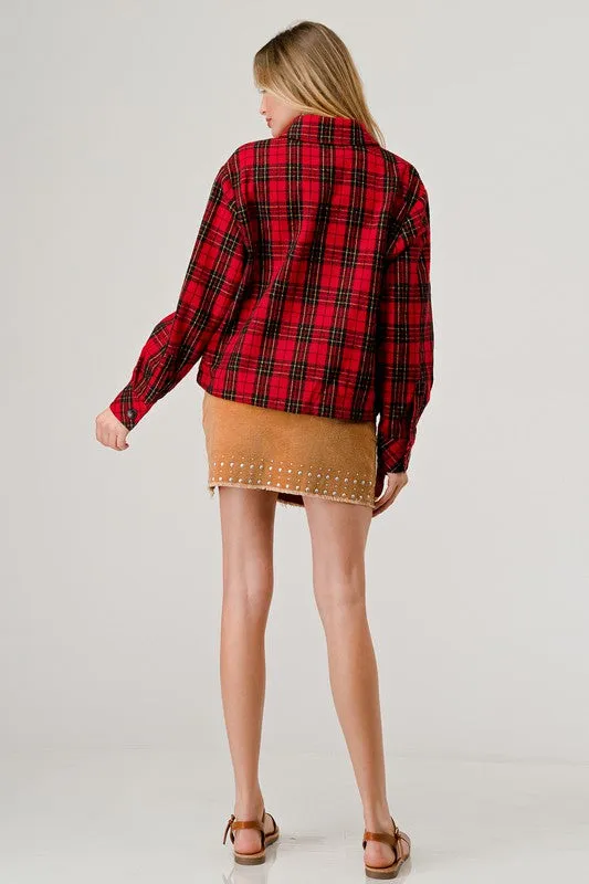 Holiday Plaid Shacket