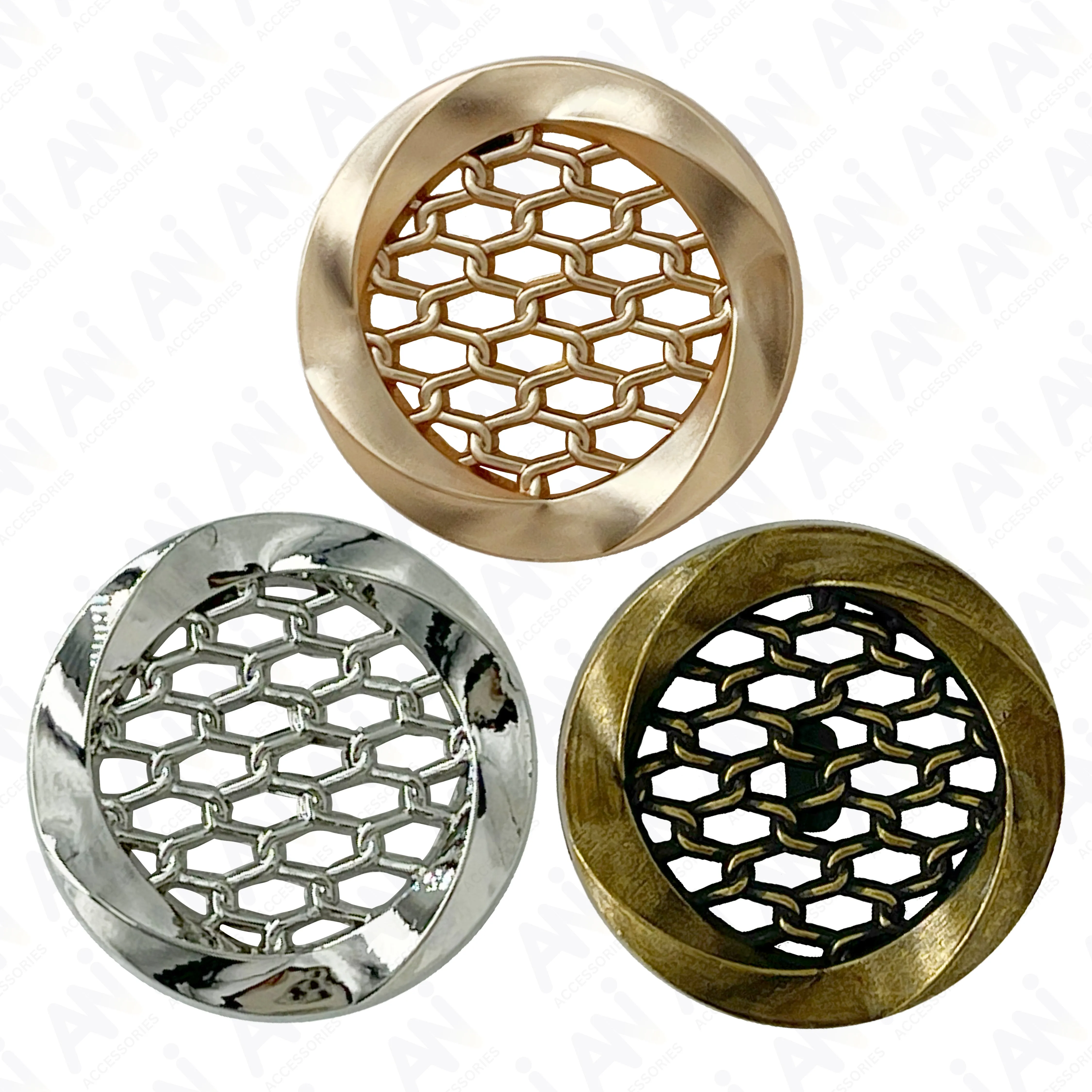 Honey Comb Metal Buttons