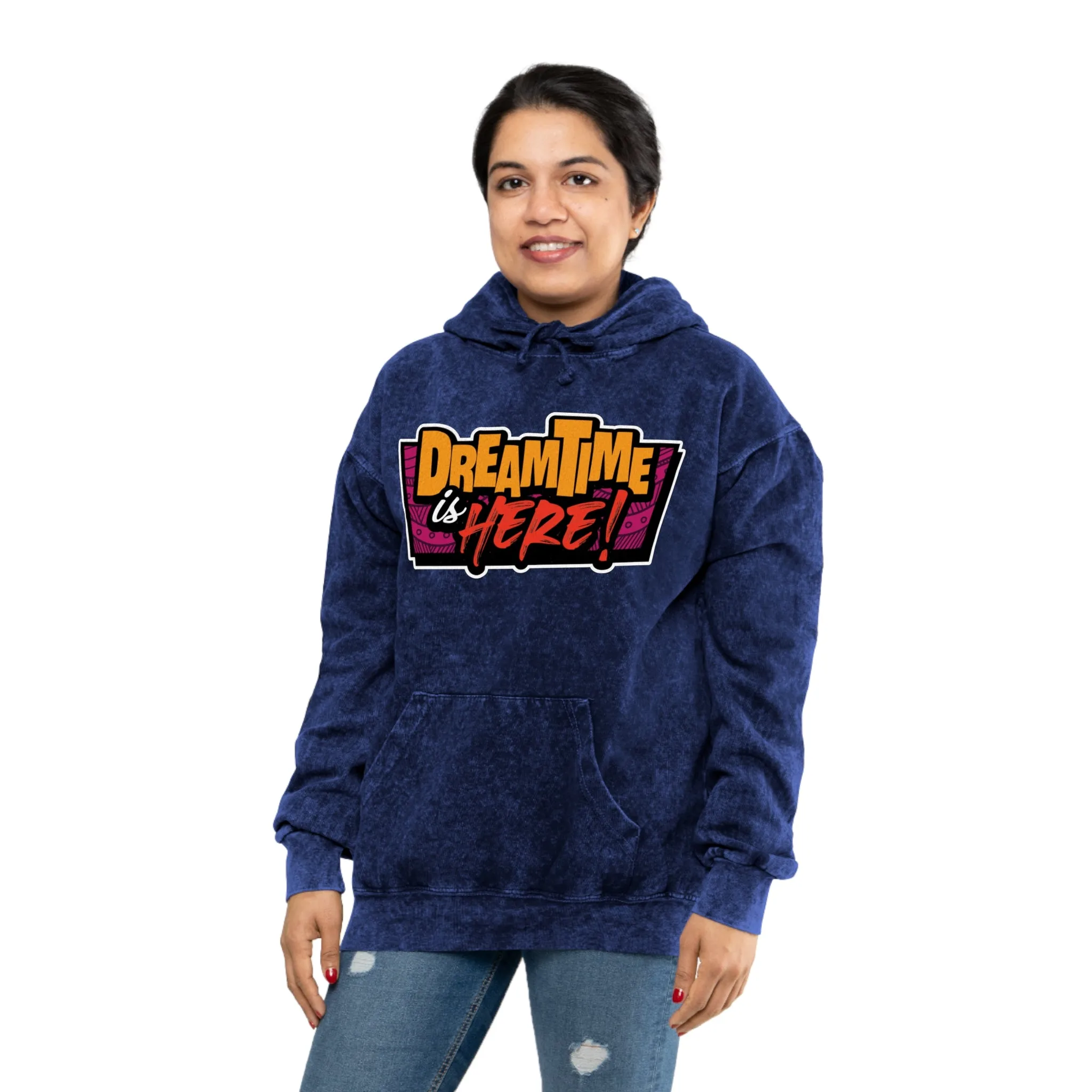 I Love Indigenous | Unisex Mineral Wash Hoodie | Eco-Friendly