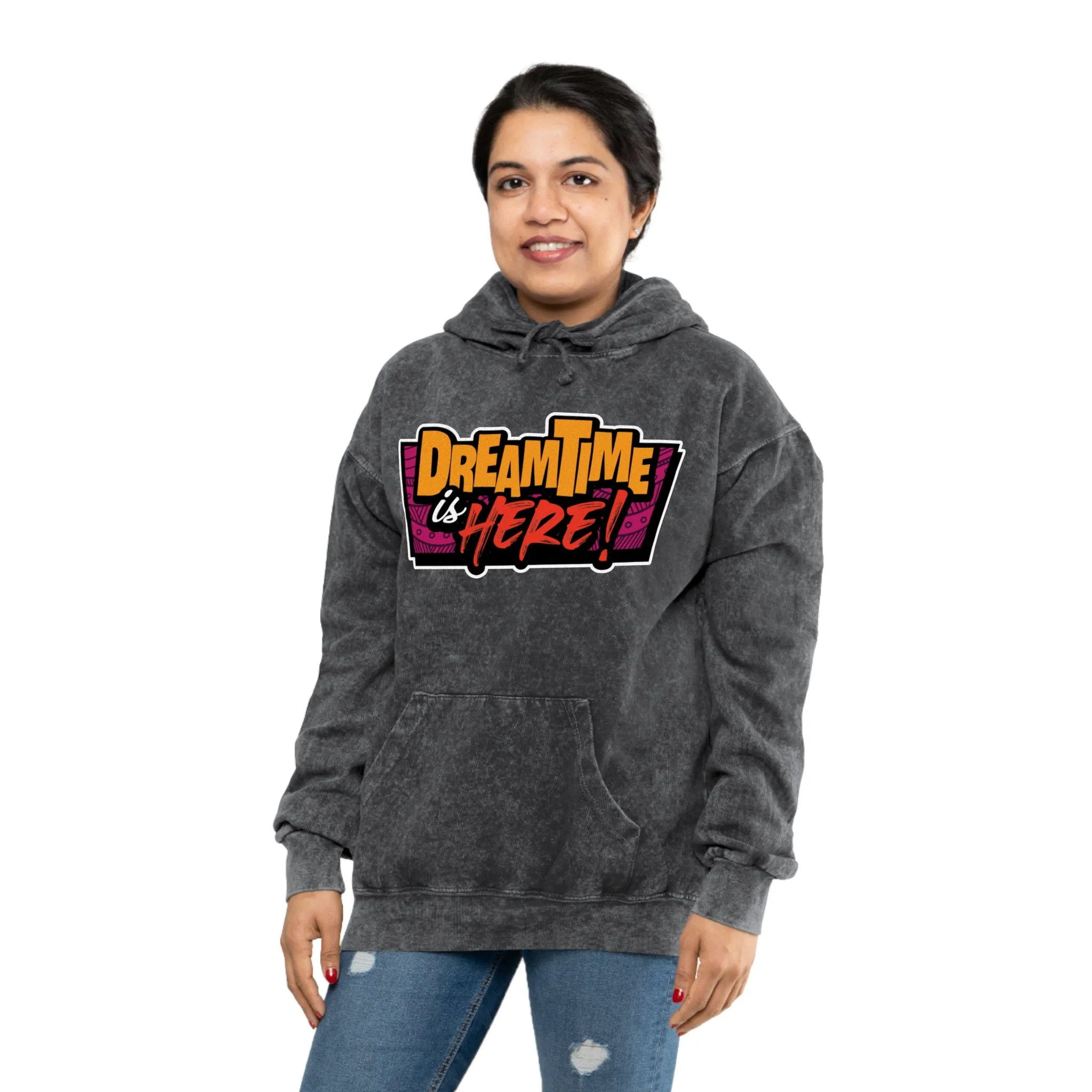 I Love Indigenous | Unisex Mineral Wash Hoodie | Eco-Friendly