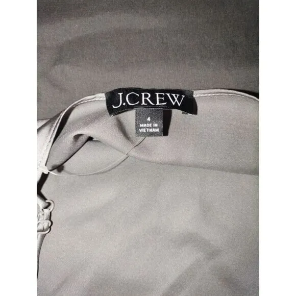 J. Crew Womens Gwyneth Slip Midi Dress in Luster Charmeuse Size 4 Y2K Elegant
