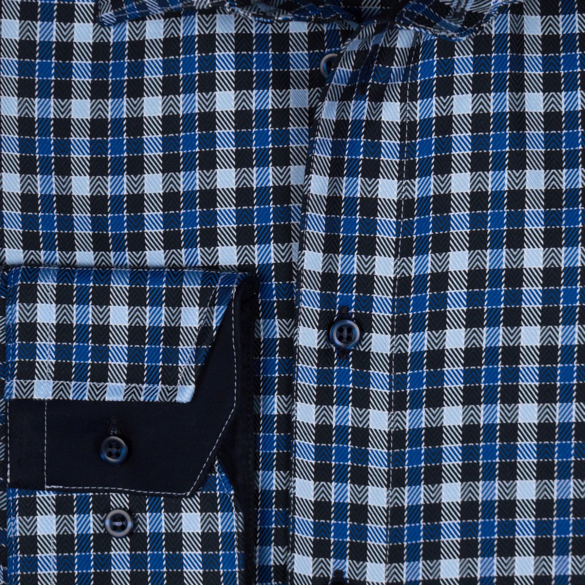 James cotton tailored fit shirt - blue check