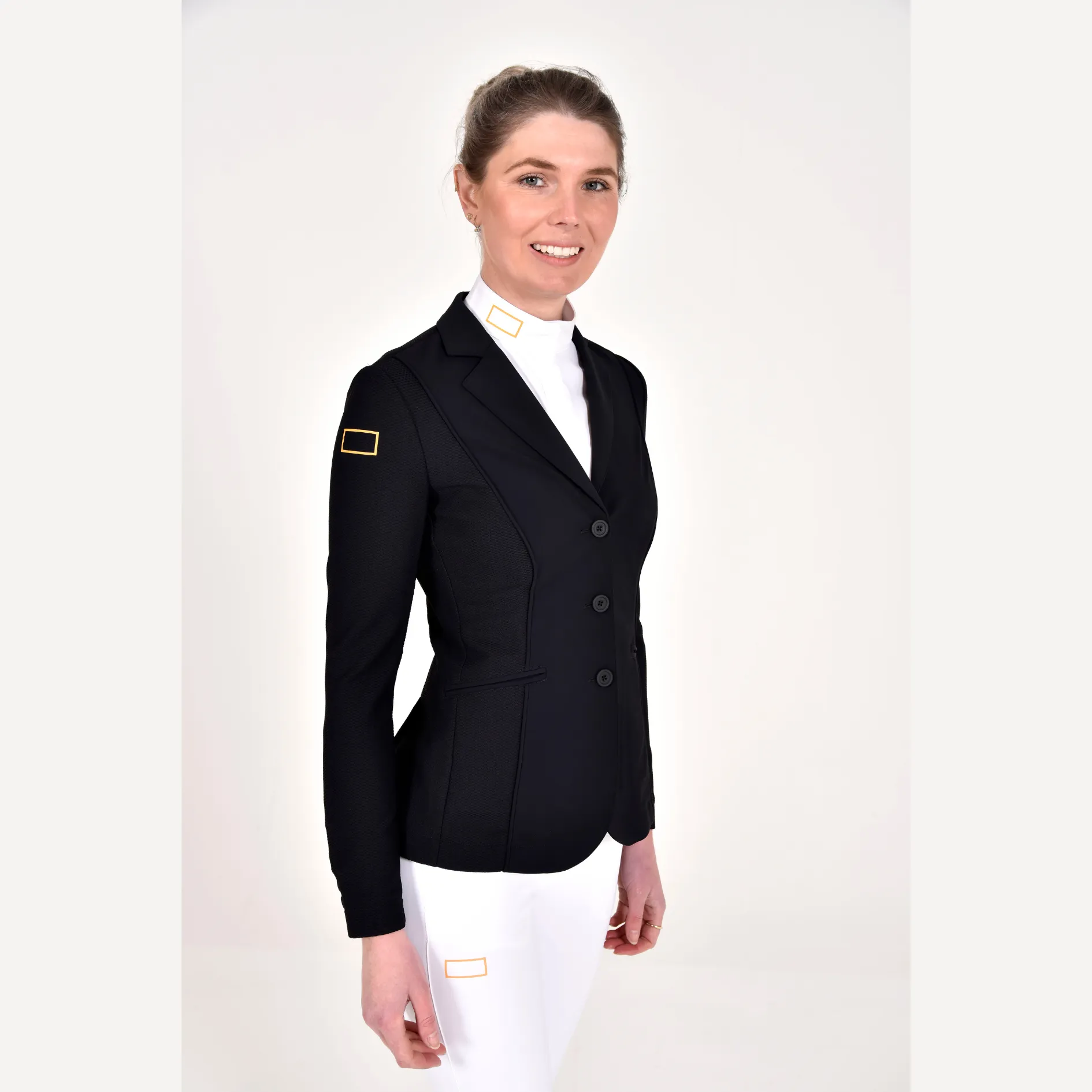 Jersey Mesh Riding Jacket - Black/Gold Logo