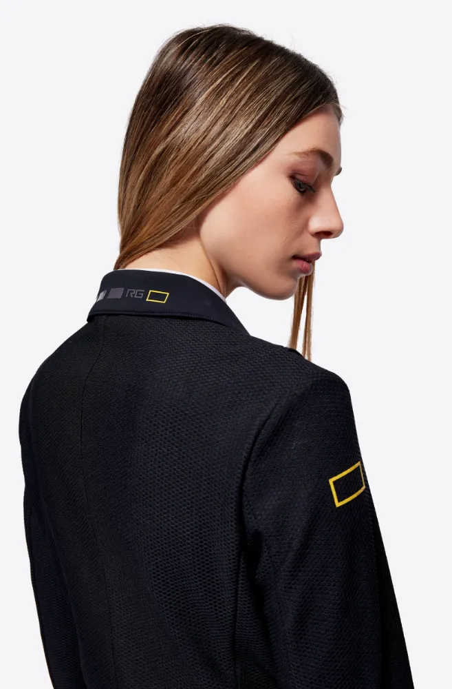 Jersey Mesh Riding Jacket - Black/Gold Logo