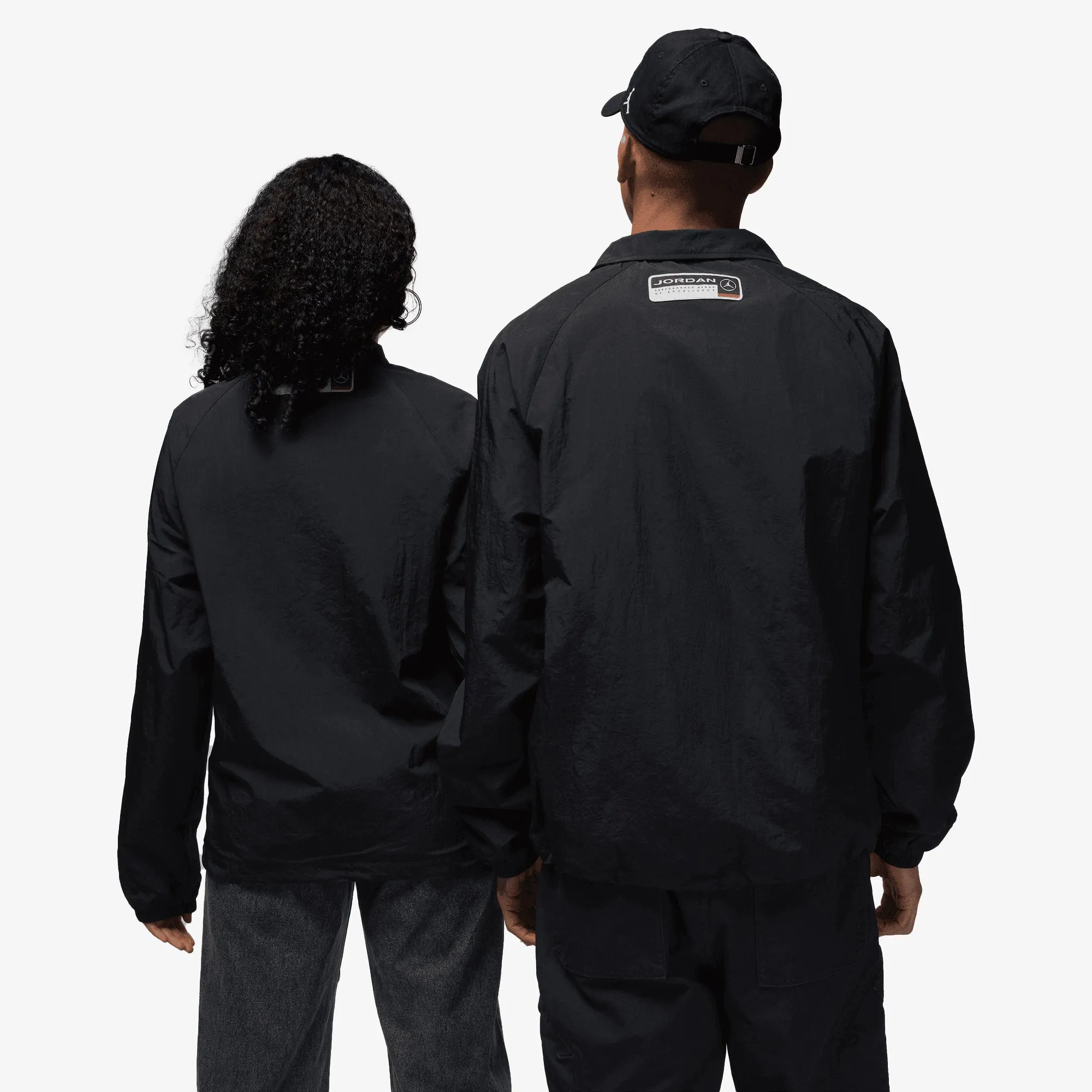 JORDAN | ESSENTIALS COACHES JACKET { BLACK/SAIL