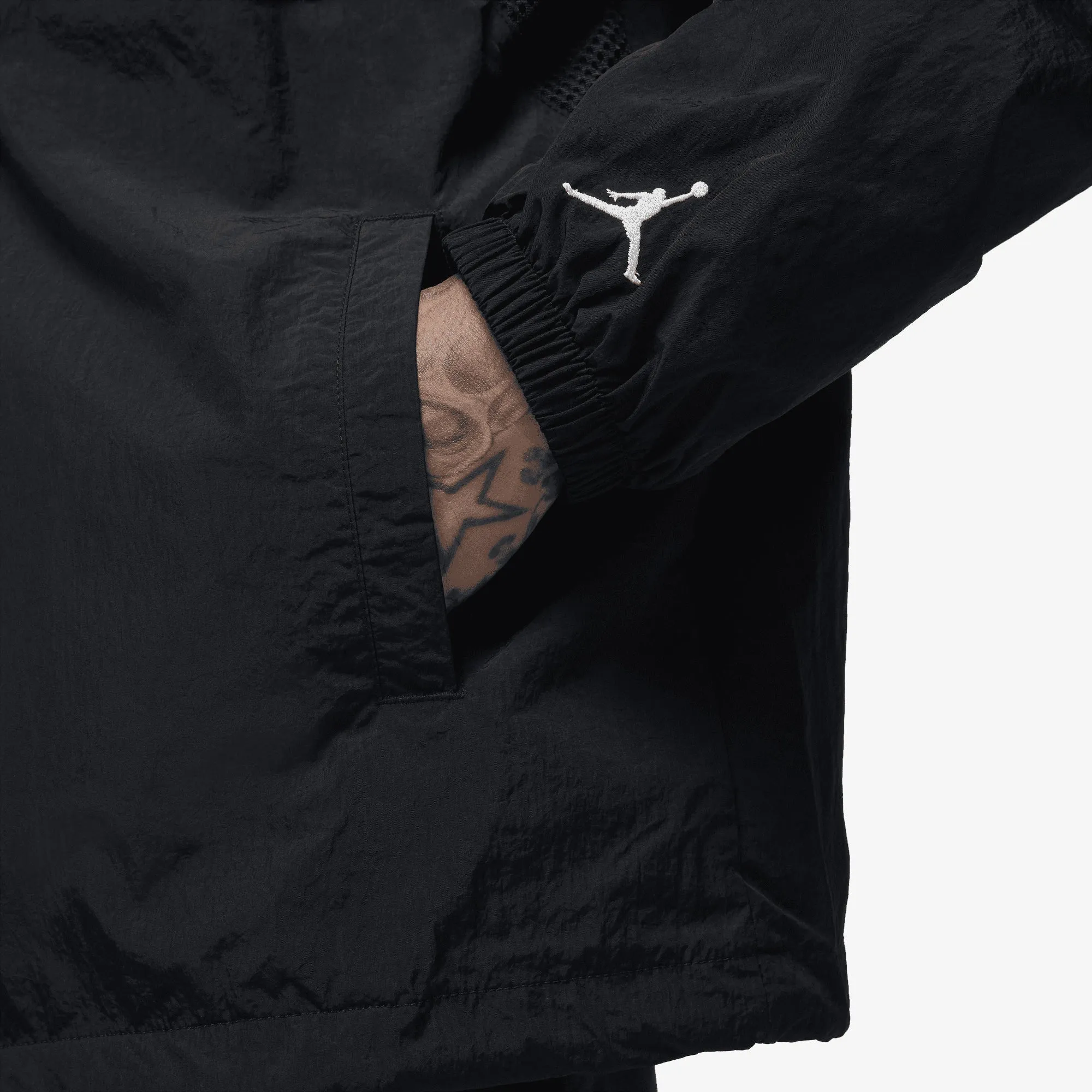 JORDAN | ESSENTIALS COACHES JACKET { BLACK/SAIL