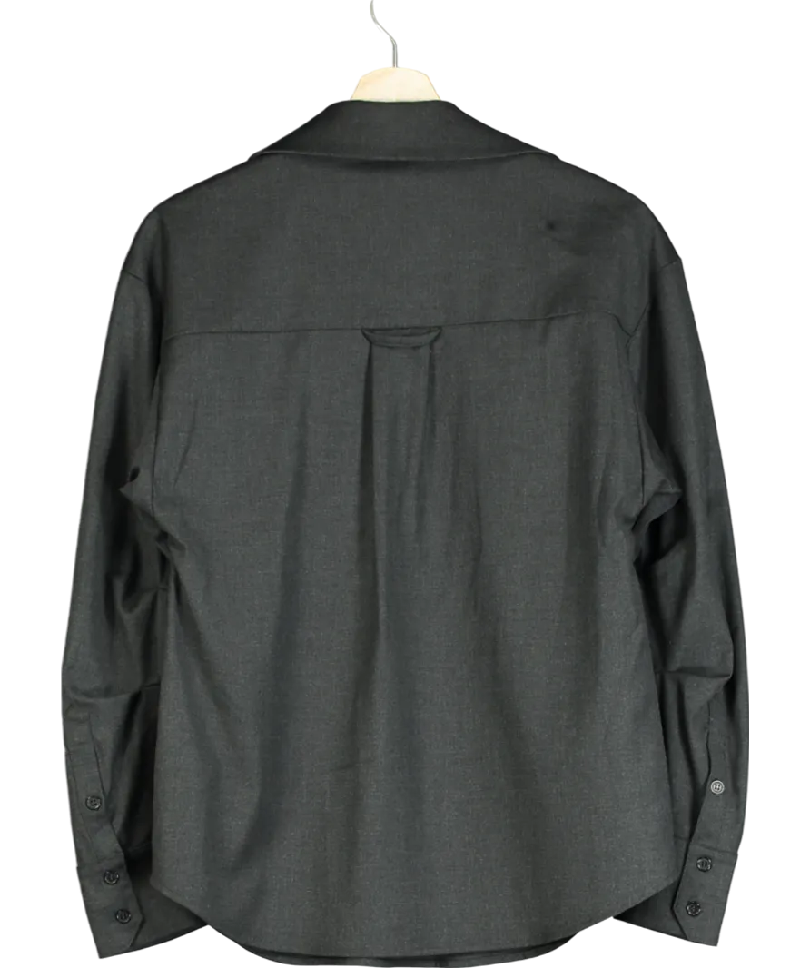 Karen Millen Grey Tailored Collared Long Sleeve Shirt UK 8