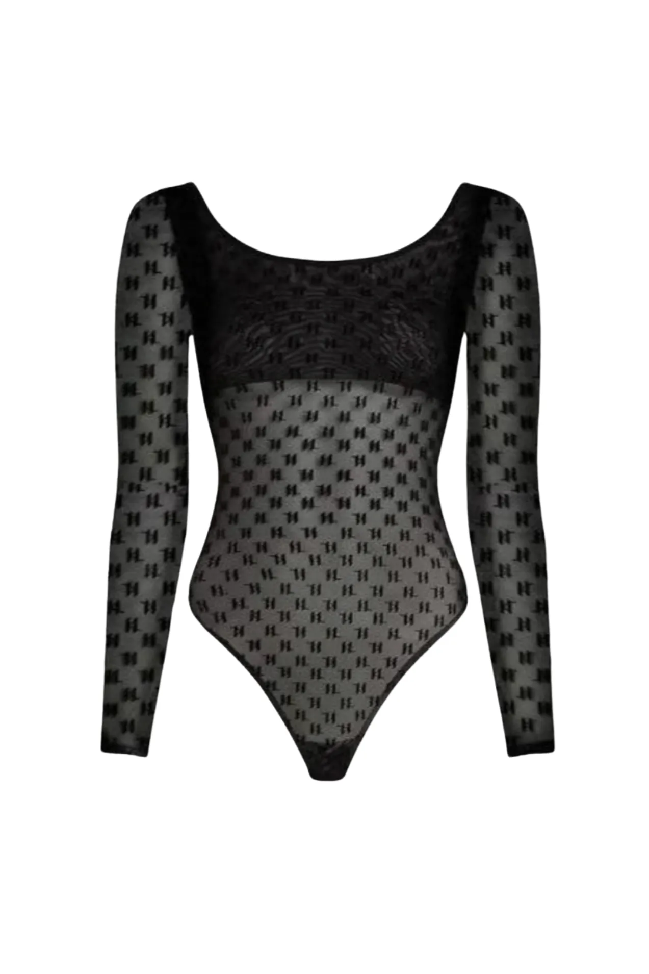 Karl Lagerfeld - Bodystocking - Mesh black - Monogram mesh