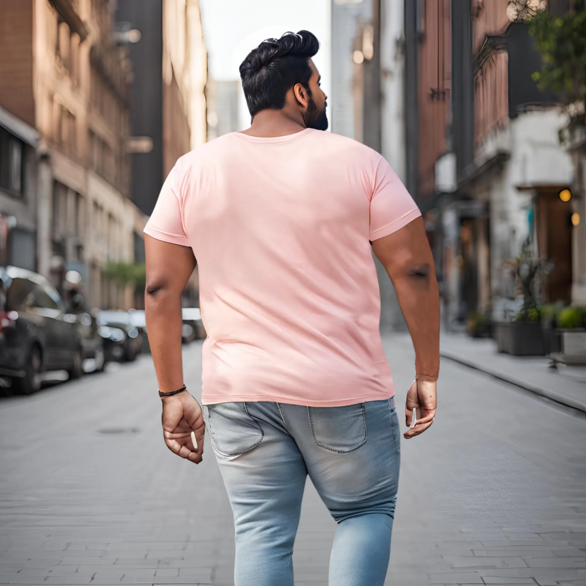 KART BLACK Men's Plus Size Be Savage Not Average Printed T-Shirts