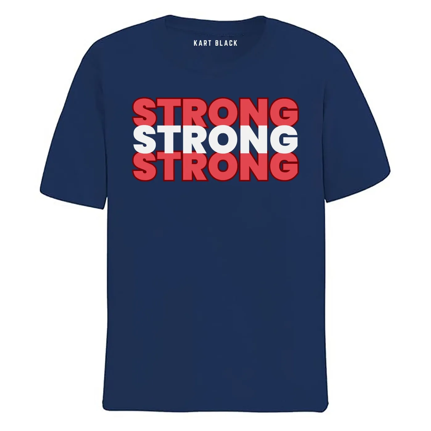 KART BLACK Men's Plus Size Navy Color Tshirts | Regular Fit Round Neck Cotton Tshirts | NVY-3 STRONG