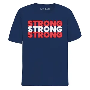 KART BLACK Men's Plus Size Navy Color Tshirts | Regular Fit Round Neck Cotton Tshirts | NVY-3 STRONG