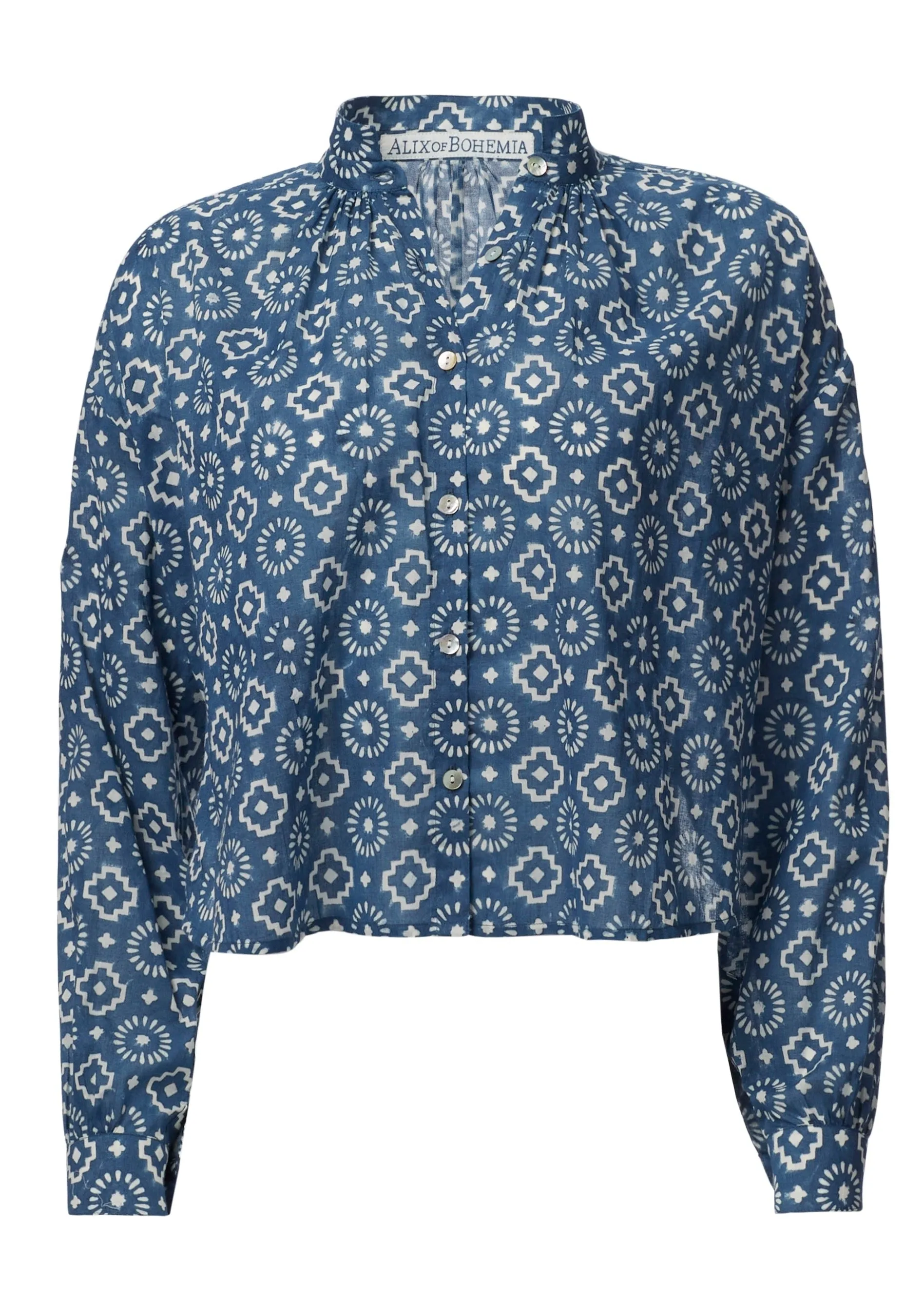 Kiki Indigo Mosaic Shirt, Blue Indigo