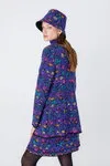 Knitted Blazer, Floral Pattern - Black