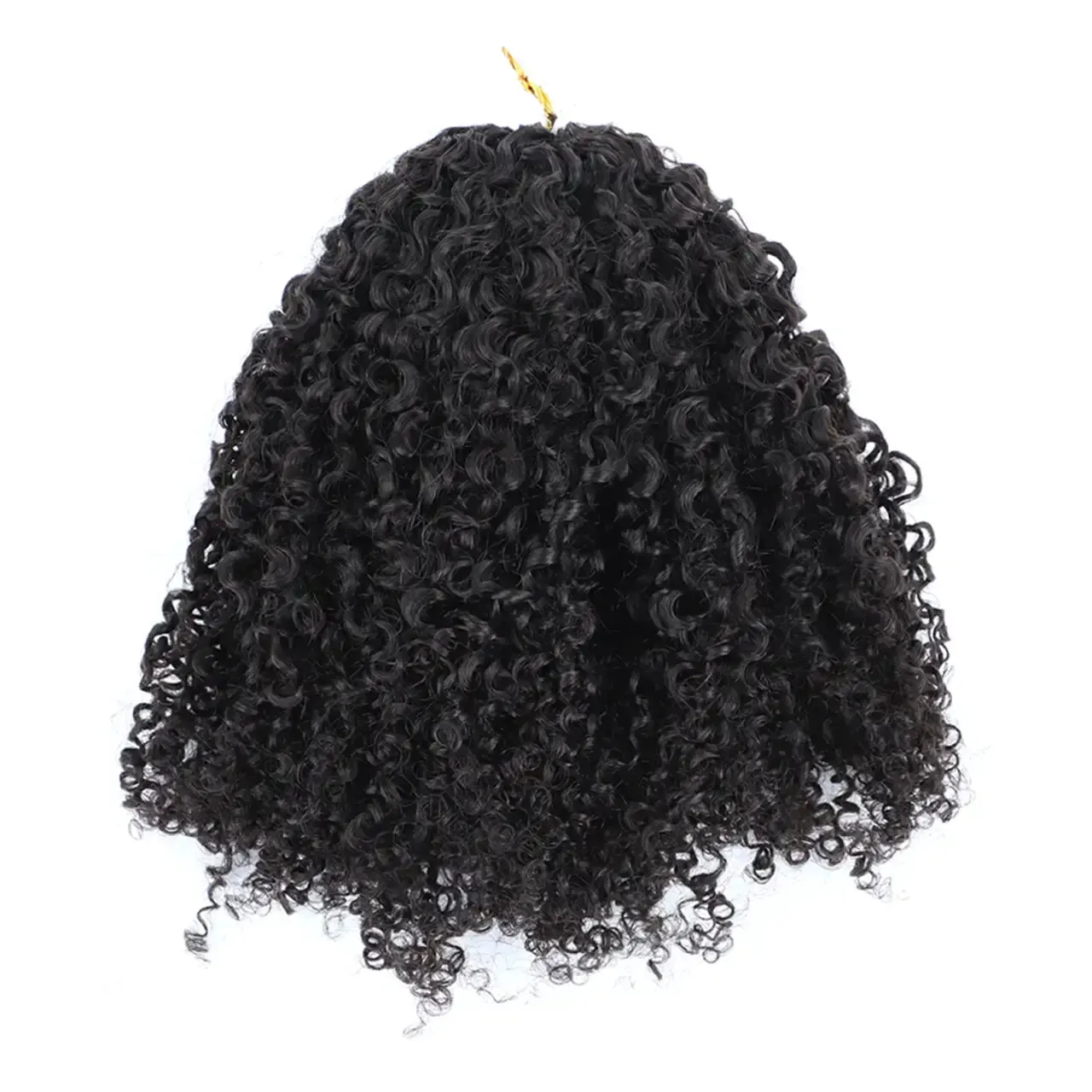 Knotless Pre-Separated Feather Crochet Hair Extension Tight Curly Human Hair