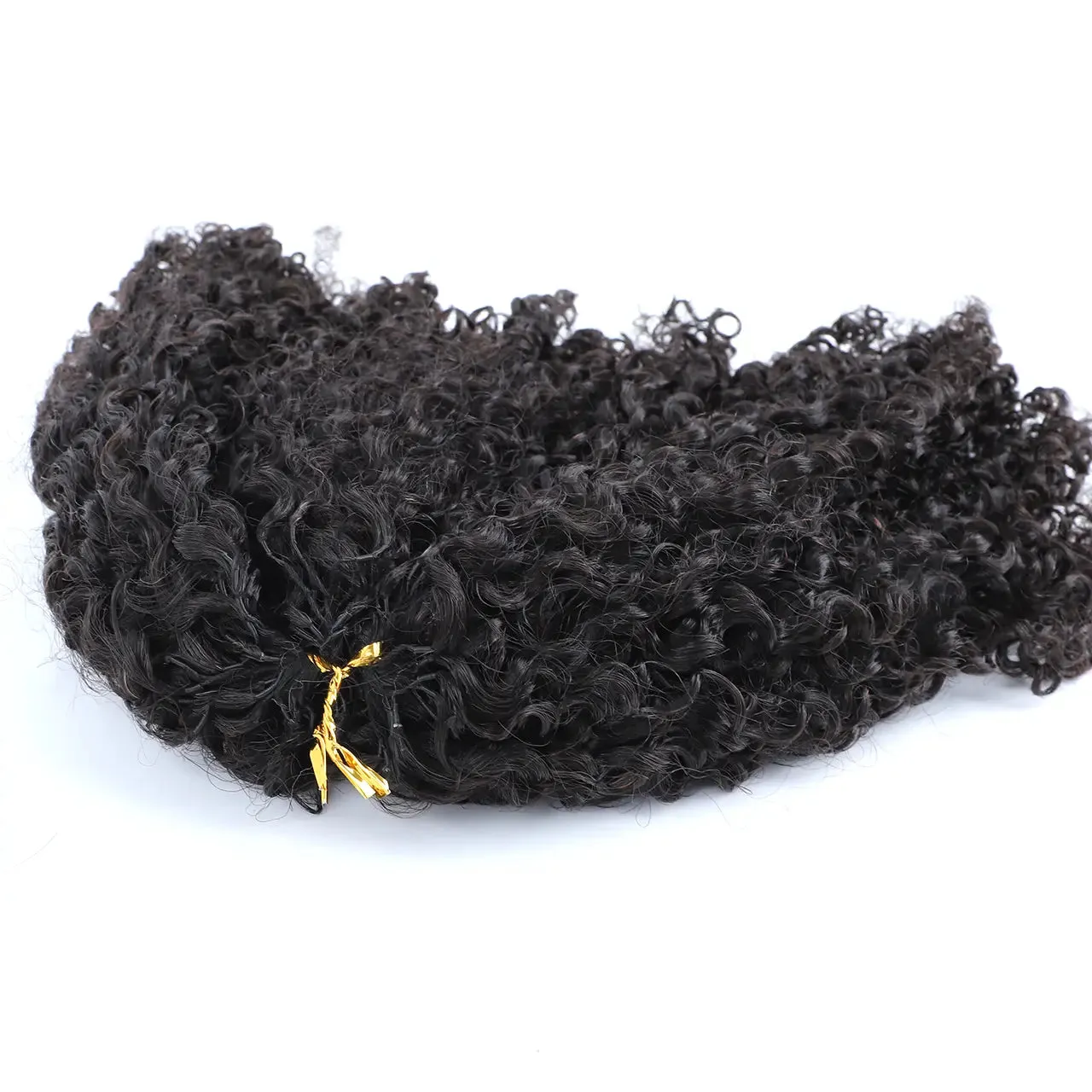 Knotless Pre-Separated Feather Crochet Hair Extension Tight Curly Human Hair