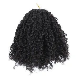 Knotless Pre-Separated Feather Crochet Hair Extension Tight Curly Human Hair
