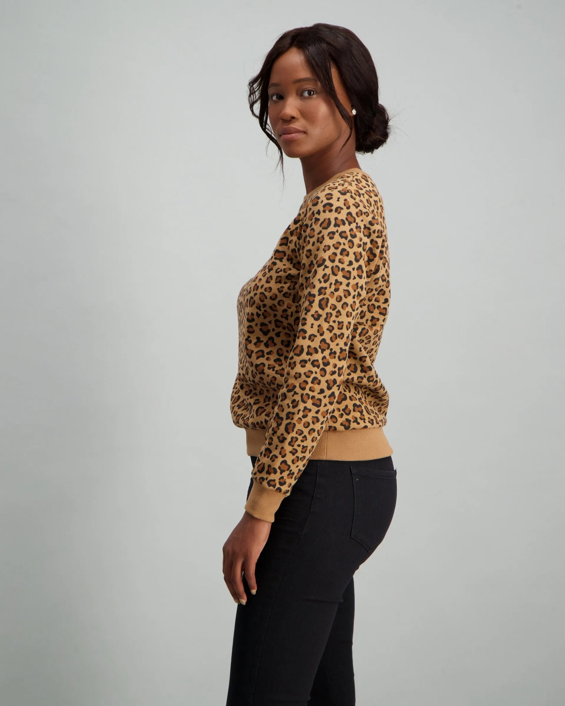 Ladies Print Fleece Top - Animal