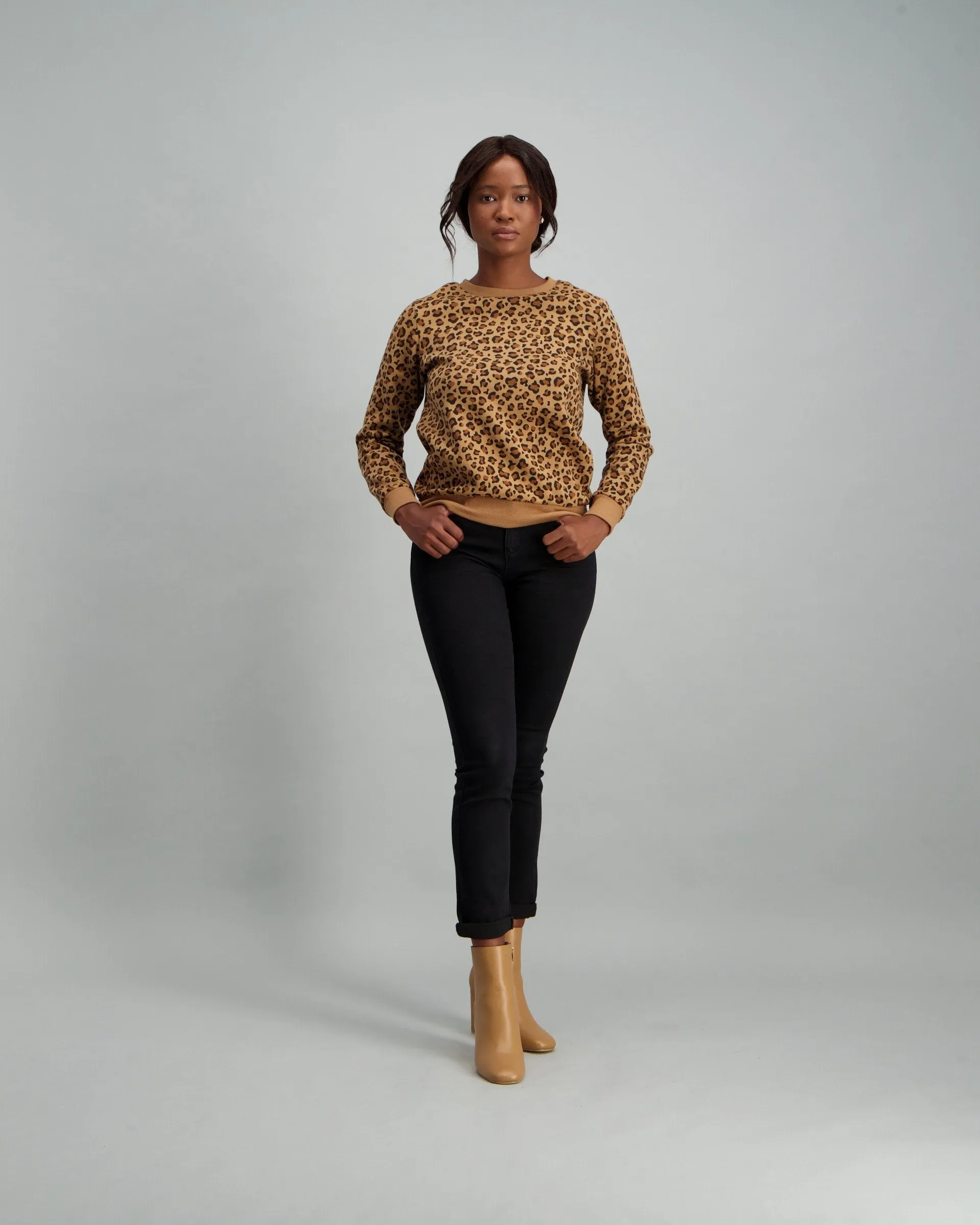 Ladies Print Fleece Top - Animal
