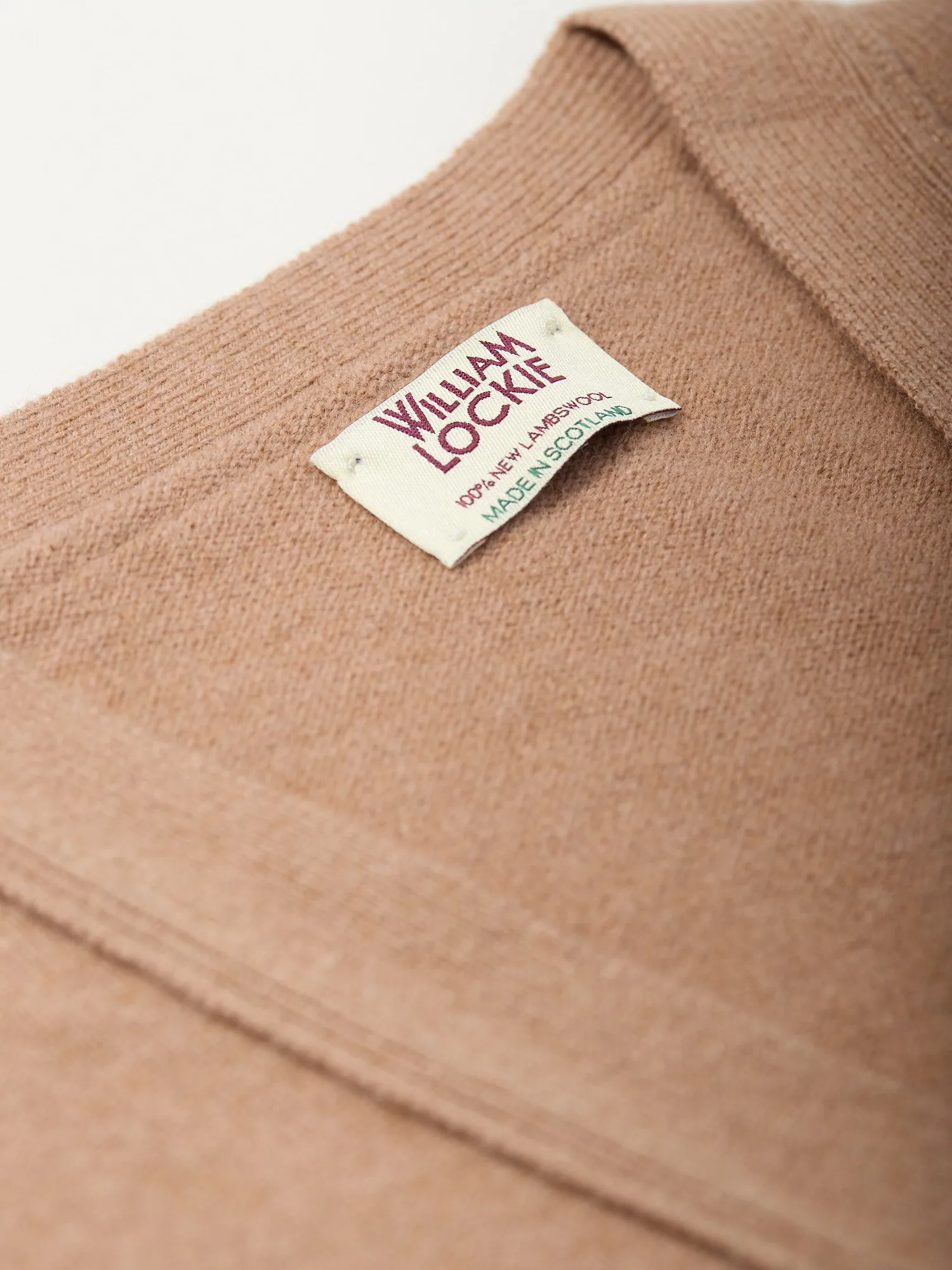 Lambswool Sleeveless Cardigan Camel