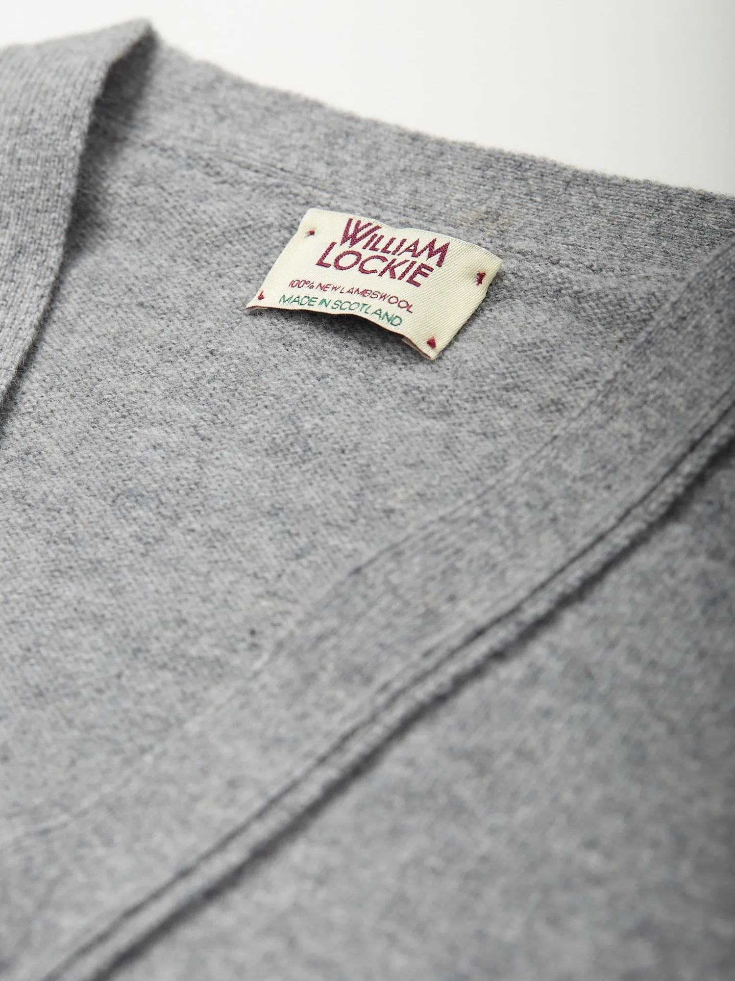 Lambswool Sleeveless Cardigan Flannel