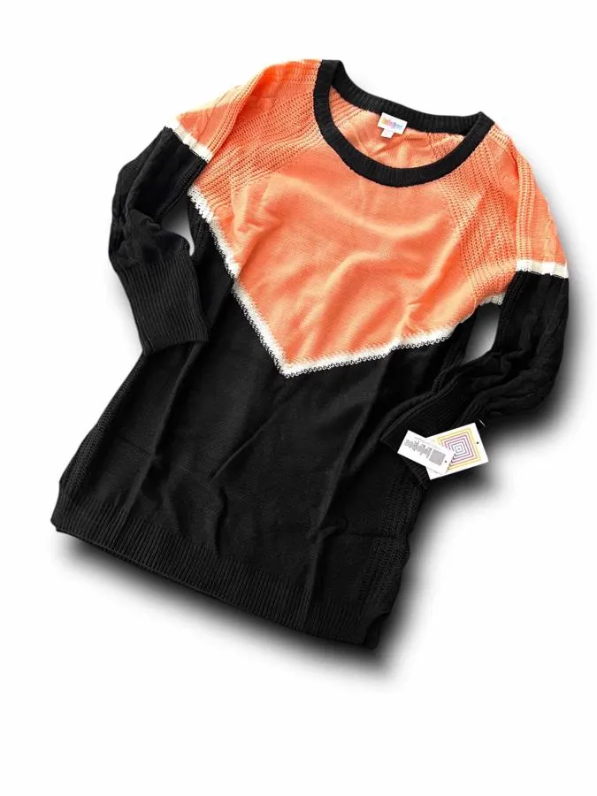 Lauren - Peach Black Chevron