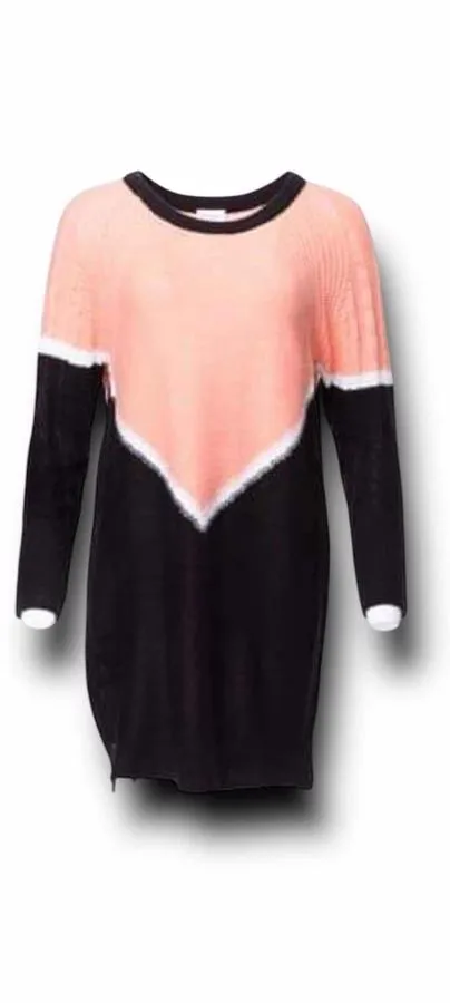 Lauren - Peach Black Chevron