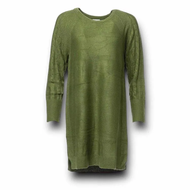 Lauren - Solid Chive Green Sweater Knit