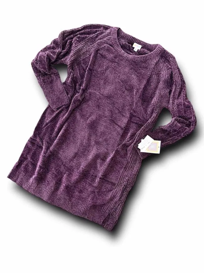 Lauren - Solid Gloxinia Purple Chenille