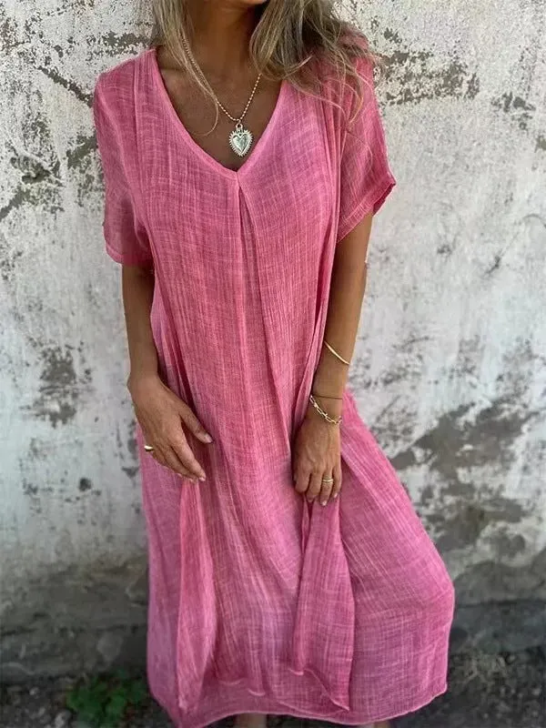 Lena | V-Neck Midi Dress