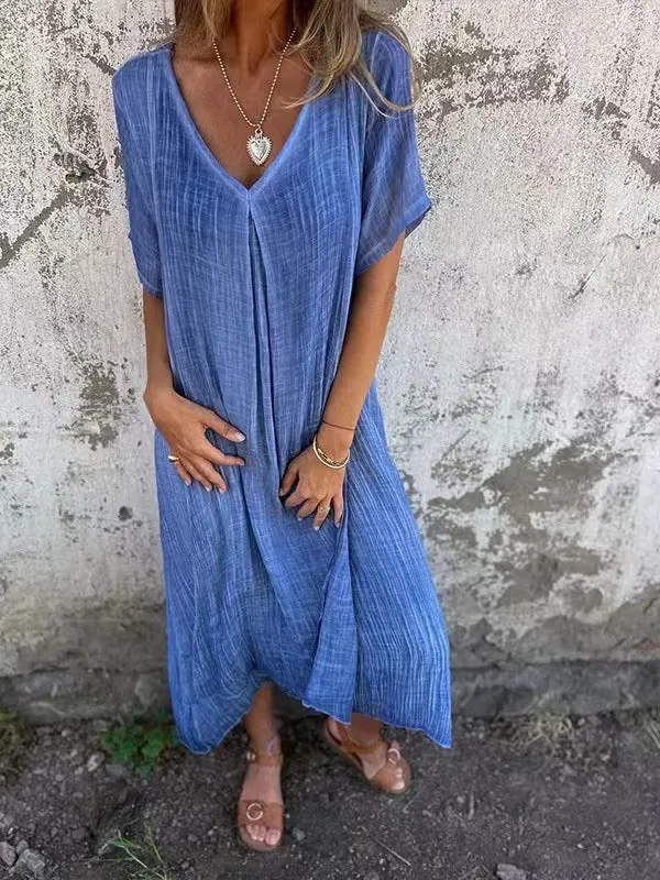 Lena | V-Neck Midi Dress