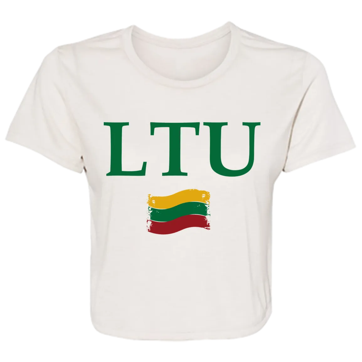 Lietuva LTU - Women's Bella Canvas Flowy Cropped Tee
