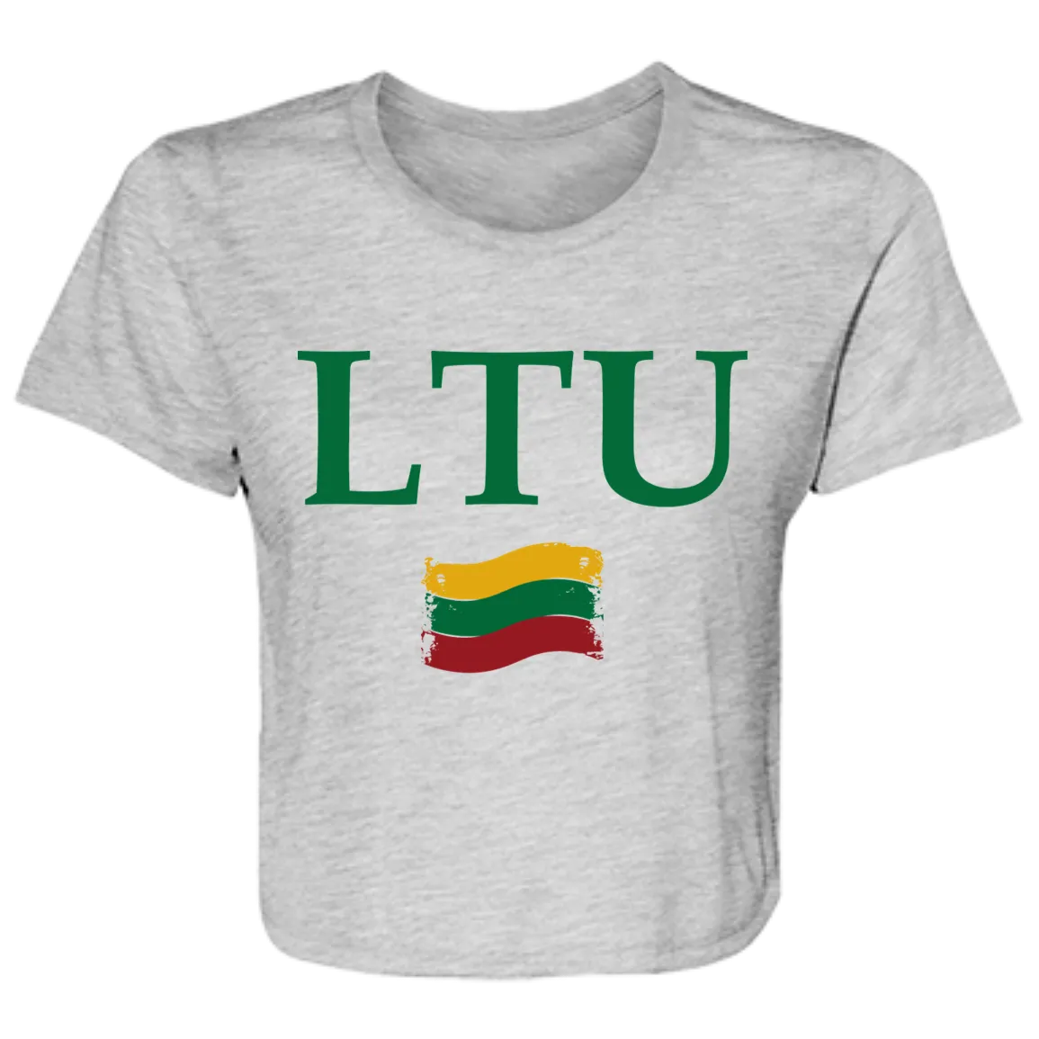 Lietuva LTU - Women's Bella Canvas Flowy Cropped Tee
