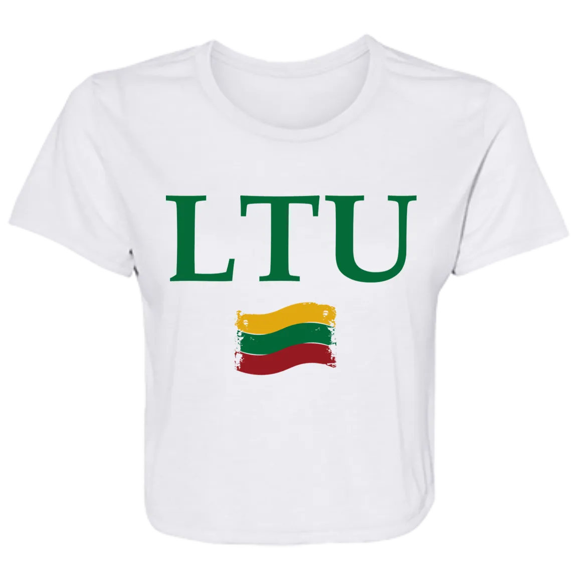 Lietuva LTU - Women's Bella Canvas Flowy Cropped Tee