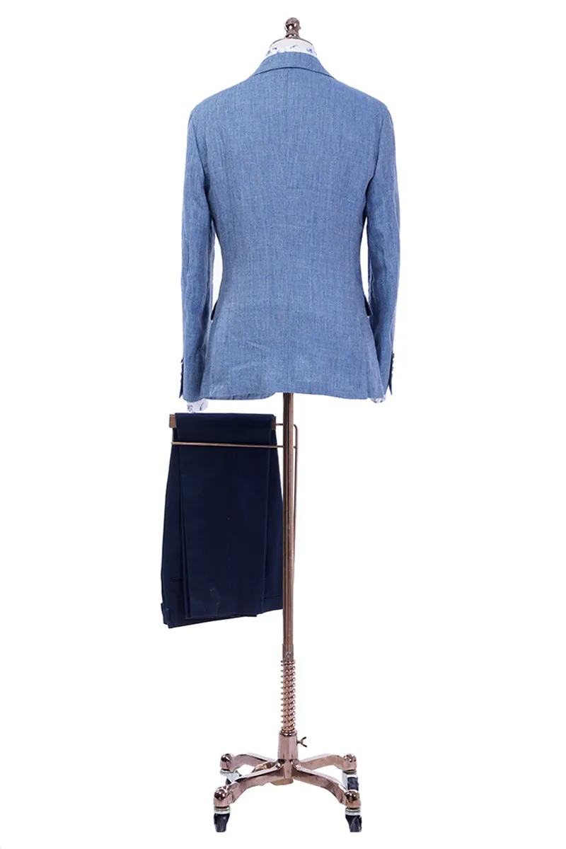 Light Blue - 100% Linen, Custom Blazer