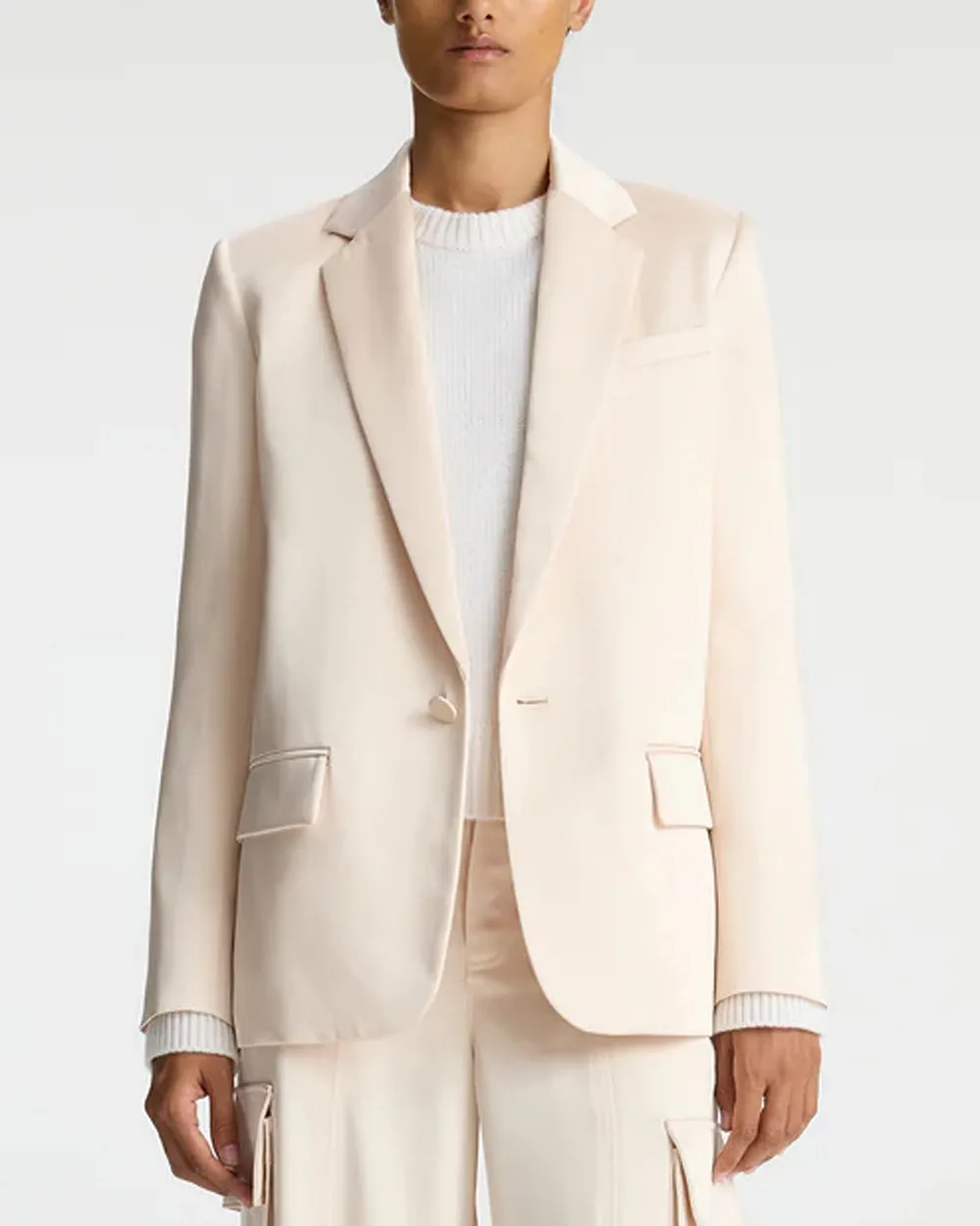 Light Buff Satin Axel Jacket