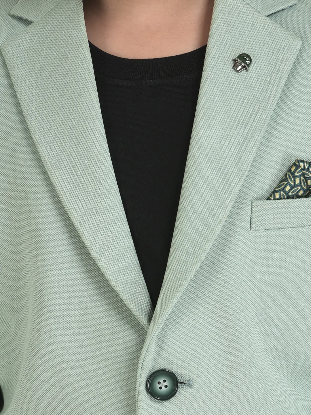 Light Green Blazer with 3 Pocket Styling