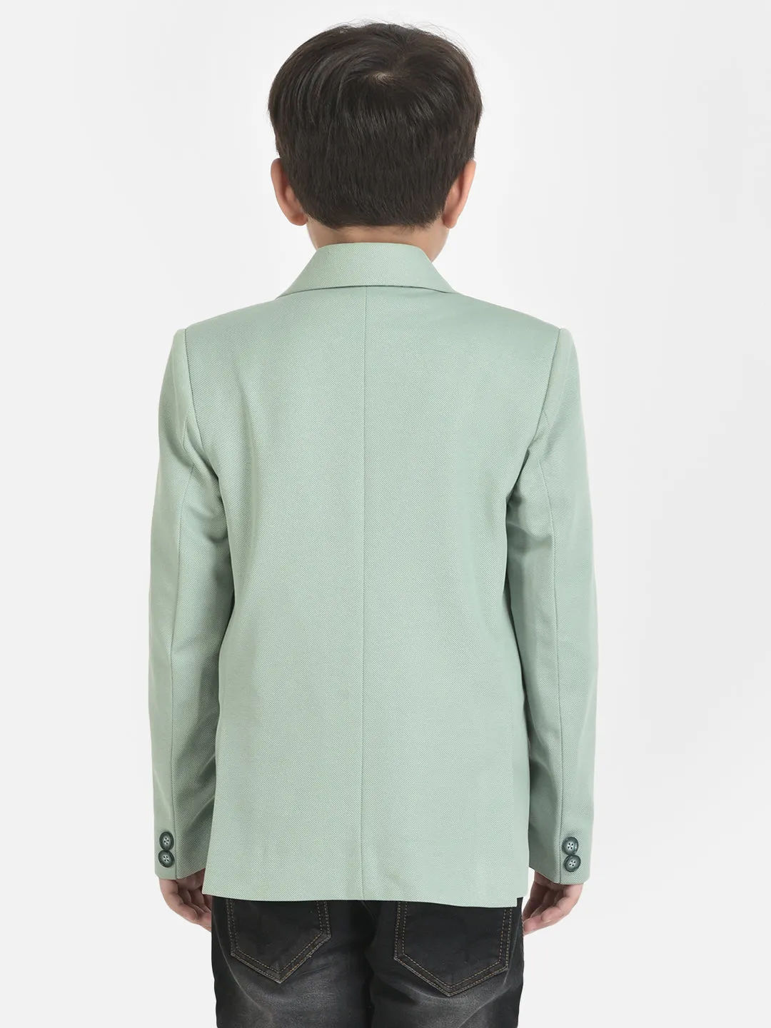 Light Green Blazer with 3 Pocket Styling