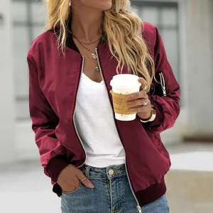 Lightweight bomber jacket with zip - Comfortable and versatile - Perfect for chilly days