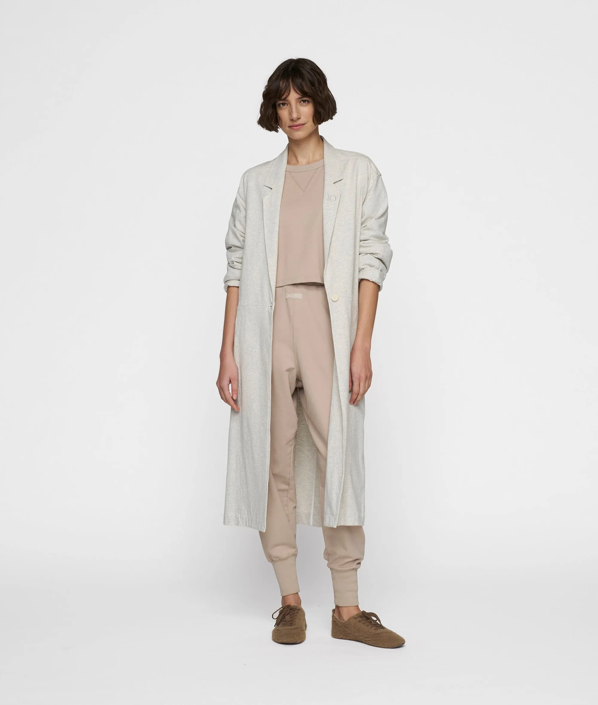 long blazer jersey | light grey melee