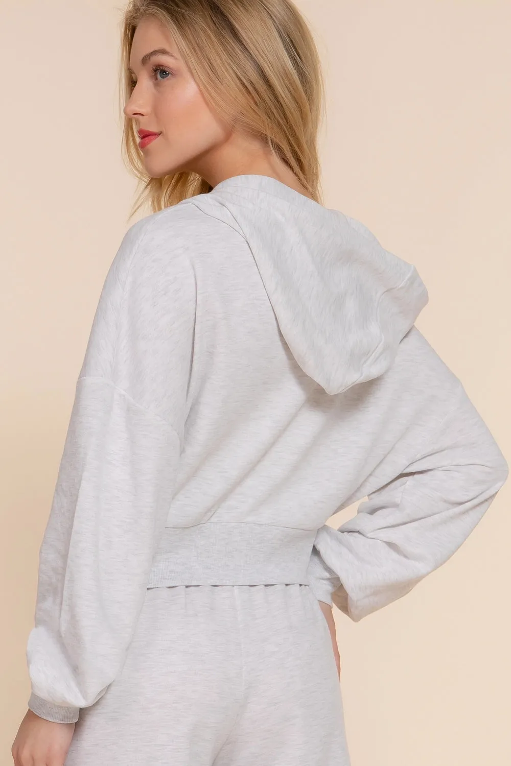 Long Sleeve French Terry Zip Up Hoodie
