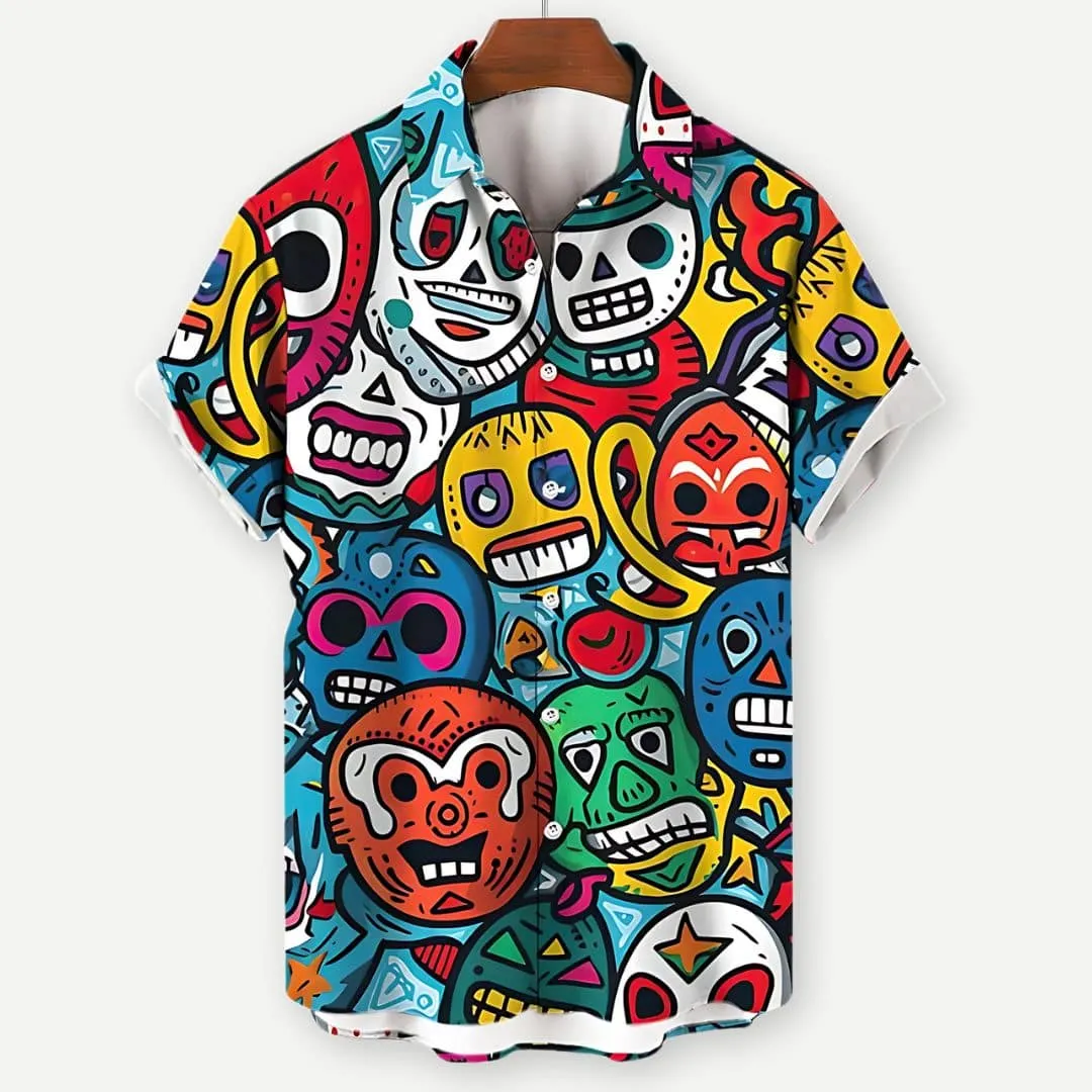 Luchador Graphic Shirt for Men - Bold and Fun