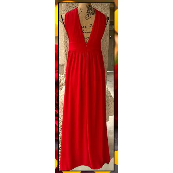 Lulus Heavenly Hues Red Maxi Dress Size M